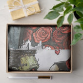 デコップバレンタインスケルトンカップル浮動ハート 薄葉紙 (ギフト)