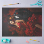 デコップバレンタインデントルタンゴインレッドブラック 薄葉紙 (クラフト)