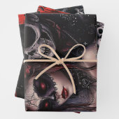 デコップバレンタインハートとゴシック様式のカップル ラッピングペーパーシート (インサイチュ)