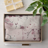 デコップバレンタインバックグラウンドレッドピンクハート 薄葉紙 (ギフト)