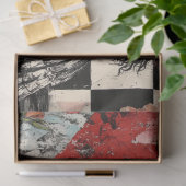 デコップバレンタイン赤いハート市松模様にパターン 薄葉紙 (ギフト)