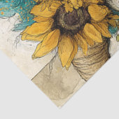 デコップパッチワークお洒落ヤギひまわり花 薄葉紙 (詳細)