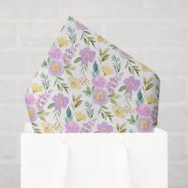 デコップパープルイエローフローラ花 薄葉紙