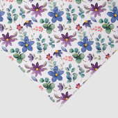 デコップパープルブルーフローラ花水色 薄葉紙 (詳細)
