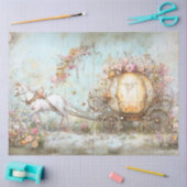 デコップパ華美ステルキャリッジホワ描イトホース 薄葉紙 (クラフト)