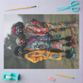 デコップヒッパイヒップスターズ標準プードルズ自転車 薄葉紙 (クラフト)