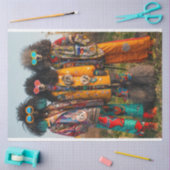 デコップヒッパイボーホスタンダードプードルシスターズ 薄葉紙 (クラフト)