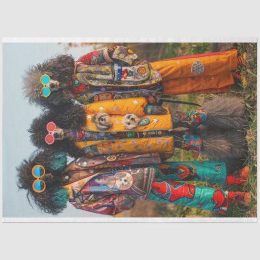 デコップヒッパイボーホスタンダードプードルシスターズ 薄葉紙 (正面)