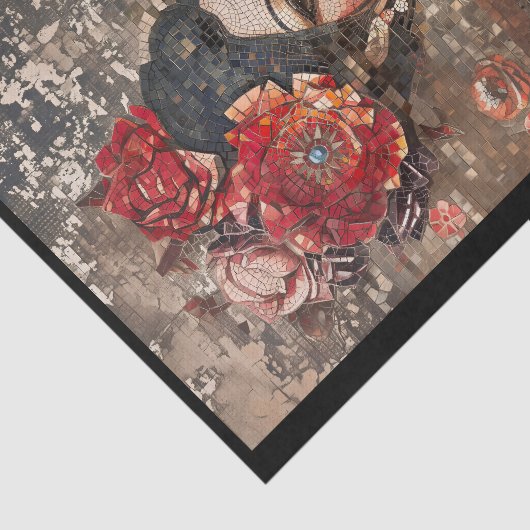 デコップビューティフルアジア女性フェイクモザイク041 薄葉紙 (詳細)