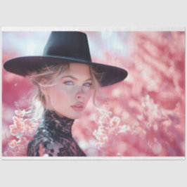 デコップビューティフルレディーブラックライディングハット 薄葉紙