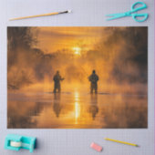 デコップピクチュレスクランドスケープ魚釣り 薄葉紙 (クラフト)