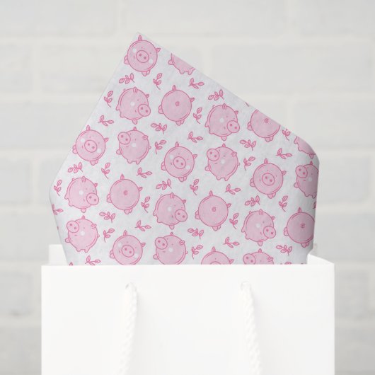 デコップピッグ誕生日パーティーピンク 薄葉紙 (ギフトバッグ)