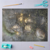 デコップフお洒落ェアフェアリーテールフォレストツリーハウス 薄葉紙 (クラフト)