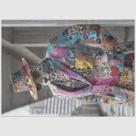 デコップファッショナブルleopard抽象芸術スーツ 薄葉紙