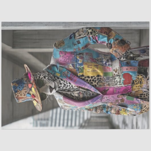 デコップファッショナブルleopard抽象芸術スーツ 薄葉紙 (正面)