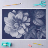 デコップファニチュアダリアネイビーブルーモノクロ 薄葉紙 (クラフト)