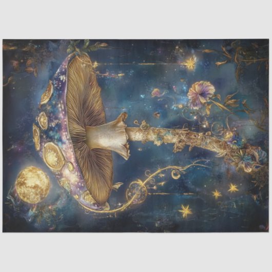 デコップファンタスティックブルーゴールデンキノコ 薄葉紙 (正面)