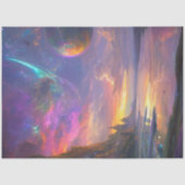 デコップファンタスティック空の色相パープルブルーピンク 薄葉紙 (正面)