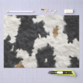 デコップファーコウィドパターンブラックブラウン&ホワイト 薄葉紙 (クラフト)