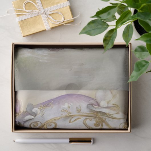 デコップフェアユータリーマッシュルームハウス薄紫フィリーグリー 薄葉紙 (ギフト)