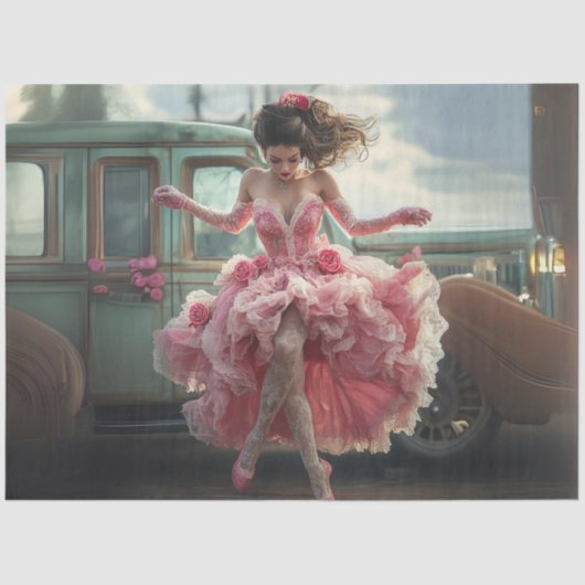 デコップフェアリー – タレお洒落ードレスバレンタイン 薄葉紙 (正面)