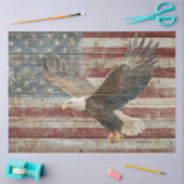 デコップフラッグ遭難背景イーグル飛行中 薄葉紙 (クラフト)