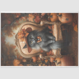 デコップブお洒落ラックキャット秋ポートレート 薄葉紙