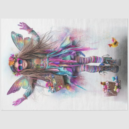 デコップブお洒落リアントのイースターガール 薄葉紙 (正面)