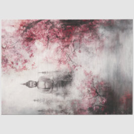 デコップブッダさくらんぼ花咲き蓮の花 薄葉紙