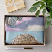 デコップブラウンホワイトオッタースケートで滑るat海 薄葉紙 (ギフト)