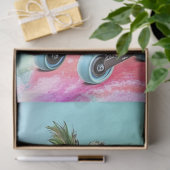 デコップブラックオッタースケートで滑るトロピカルカラー 薄葉紙 (ギフト)