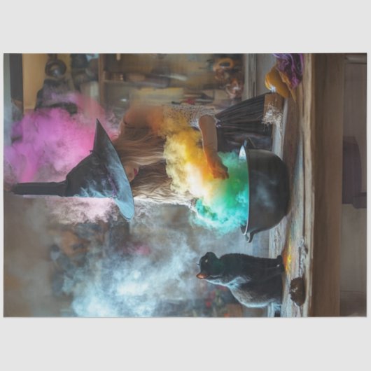 デコップブラックキャットウォッチングウィッチズビール 薄葉紙 (正面)