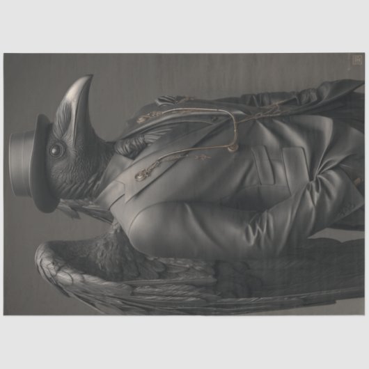 デコップブラッククロウサテンスーツカリスマ 薄葉紙 (正面)