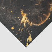 デコップブラックライオン金ゴールド抽象芸術野生生物デザイン 薄葉紙 (詳細)