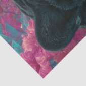 デコップブラックロゼッタジャガーピンクの花 薄葉紙 (詳細)