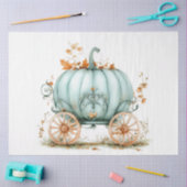 デコップページヴィンテージ童話セージ緑のキャリッジ 薄葉紙 (クラフト)