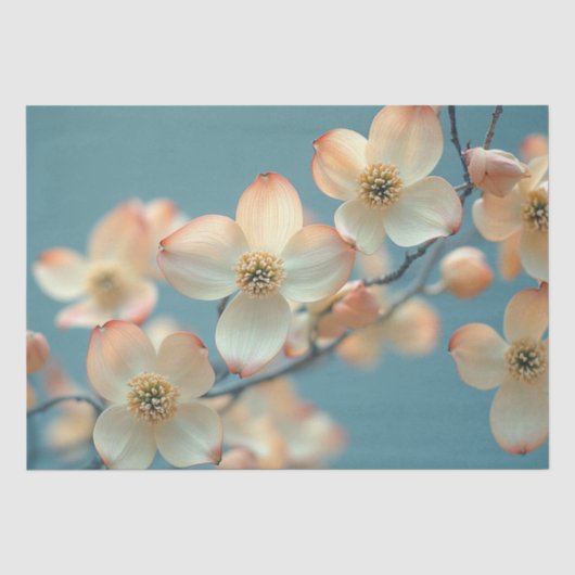 デコップホワイトドッグウッドの木の花 薄葉紙 (正面)