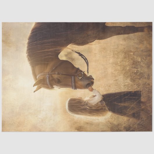 デコップホース&ガールinフィールド 薄葉紙 (正面)