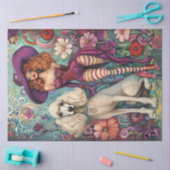 デコップボホお洒落レディ&スタンダードプードル 薄葉紙 (クラフト)