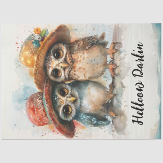 デコップボーお洒落ホスタイル着装愛鳥 薄葉紙 (正面)