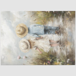 デコップボーイお洒落ガール歩くマッドロード 薄葉紙