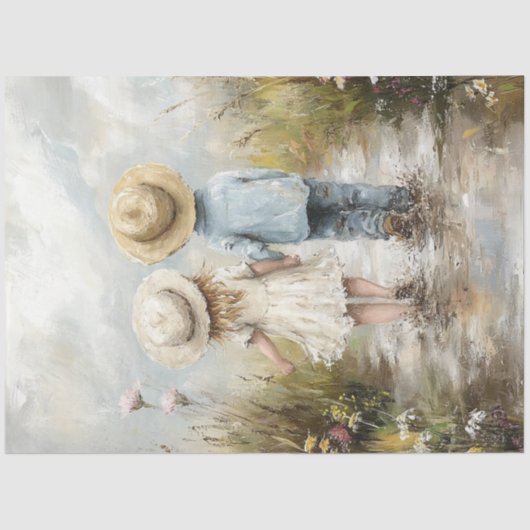 デコップボーイお洒落ガール歩くマッドロード 薄葉紙 (正面)