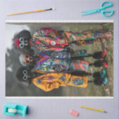 デコップボーホヒッピー標準プードル 薄葉紙 (クラフト)