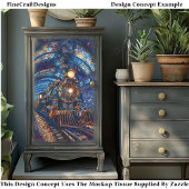 デコップマジカルスチームパンクフェイクトレインモザイク065 薄葉紙