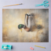 デコップマラード絵を描ダックの水に浮かぶ 薄葉紙 (クラフト)