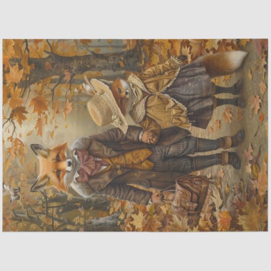 デコップミスターキツネブリッジ&ドーターリリー 薄葉紙 (正面)