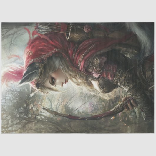 デコップミスティックな女性ロビンフードボウアローズ 薄葉紙 (正面)