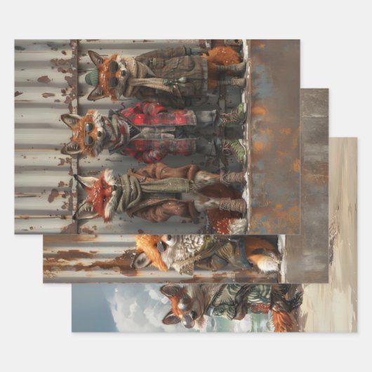 デコップミッお洒落キエフブレッツFoxBrothers ラッピングペーパーシート (セット)