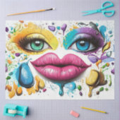 デコップメッセンジャーカラー鮮やかアーポップ・アートのト 薄葉紙 (クラフト)