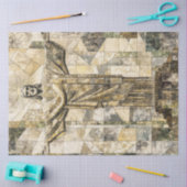 デコップモザイクキリストRedeemer像ブラジル 薄葉紙 (クラフト)